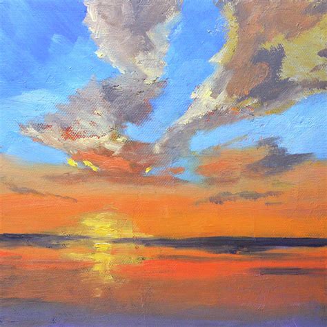 Sunset Sky Painting by Nancy Merkle - Pixels