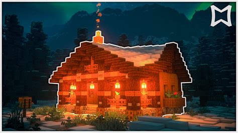 Minecraft Tutorial Build a Winter Cabin for Ice and Snow | How To Build ...