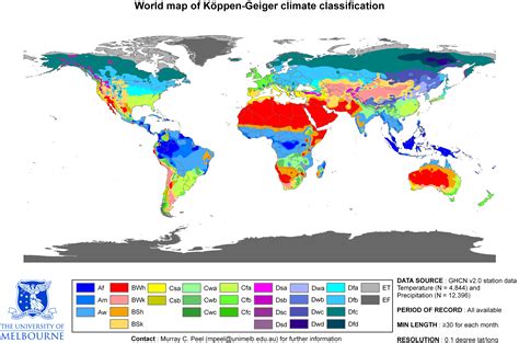 An Introduction to the Koppen Climate System and Map