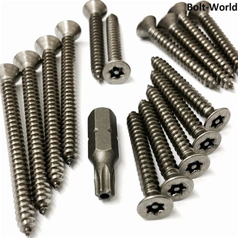 A2 STAINLESS STEEL COUNTERSUNK TORX LOBE PIN SELF TAPPING SECURITY ...