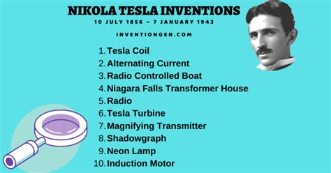 24 Greatest Inventions of Nikola Tesla: Works, Contributions - INVENTgen