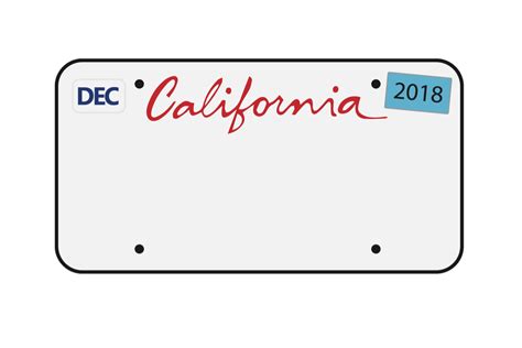 Printable California License Plate Template - Printable JD