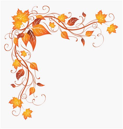 Transparent Autumn Border Png - Floral Brushes For Photoshop Free ...