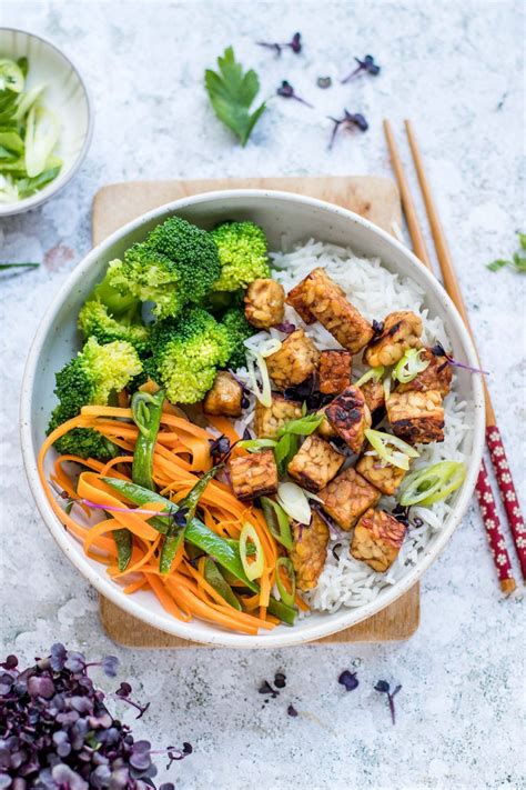 Tempeh rice bowl with vegetables | easy & vegan recipe - Klara`s Life ...