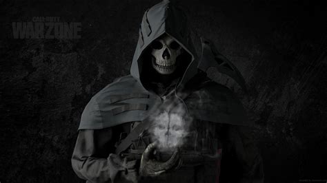 "Ghost" Skull Mask Call Of Duty: Warzone Live Wallpaper - MoeWalls