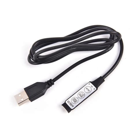 LED RGB strip lights USB Controller cable line 50cm DC 5V Led Dimmer ...