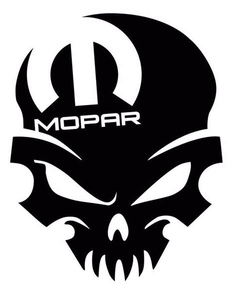 Mopar Skull Dodge - Window Sticker | Skull decal, Punisher skull decal ...