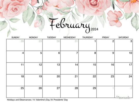 2024 February Calendar Template Monthly Free - March 2024 Calendar