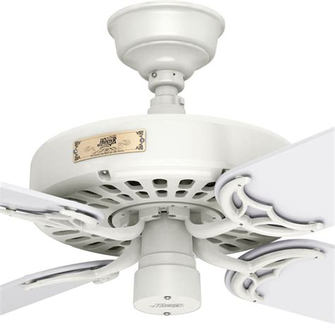 Hunter Original SureSpeed 52-in White Indoor/Outdoor Ceiling Fan Light ...