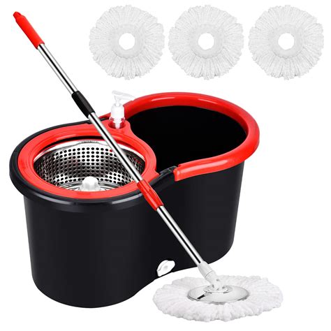 Buy Mop and Bucket with Wringer Set, 360 Spin Mop and Bucket with 3 ...