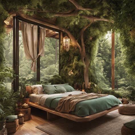 Dream Bedroom in a Tree House - AI Generated Artwork - NightCafe Creator