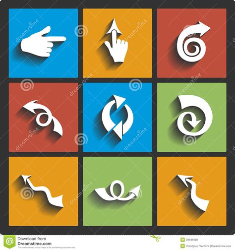 Vector Arrows signs stock vector. Illustration of download - 39641090