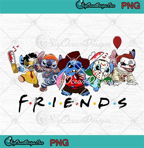 Stitch Friends Horror Movie Characters Halloween PNG Digital Download ...