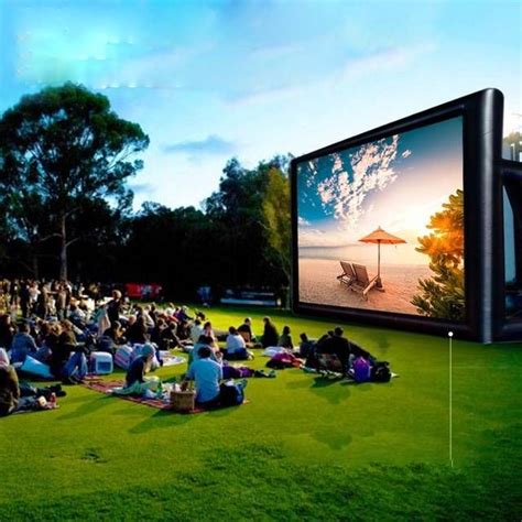 Outdoor Inflatable 6x4m Home Cinema Projector Screen With Blower Fan ...