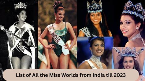 List Of All The Miss Worlds From India Till 2023