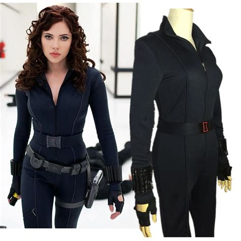 The Avengers Captain America Black Widow Cosplay Natasha Romanoff ...