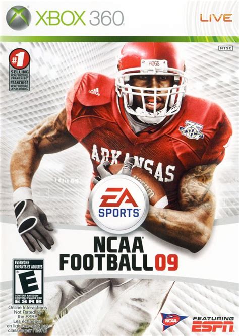 NCAA Football 09 (2008) Xbox 360 box cover art - MobyGames