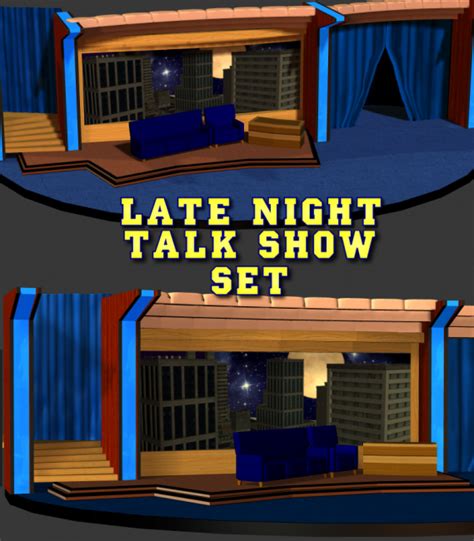 Lat Night Talk Show Set | Props Scenes and Architecture for Poser