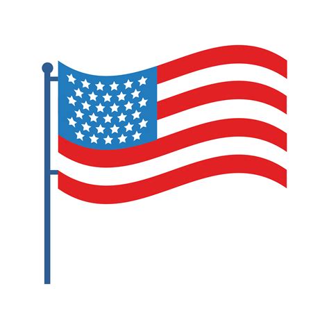 icono de estilo plano de la bandera de Estados Unidos 2603441 Vector en ...