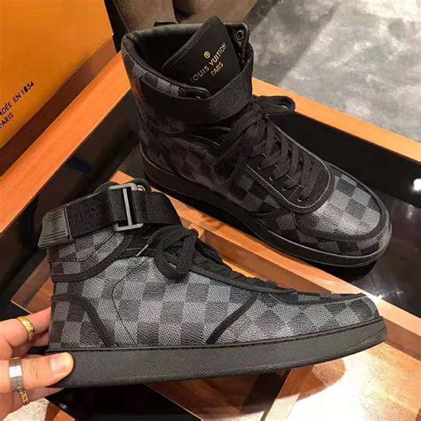 Louis Vuitton LV Men Rivoli Sneaker Boot Shoes in Iconic Damier ...