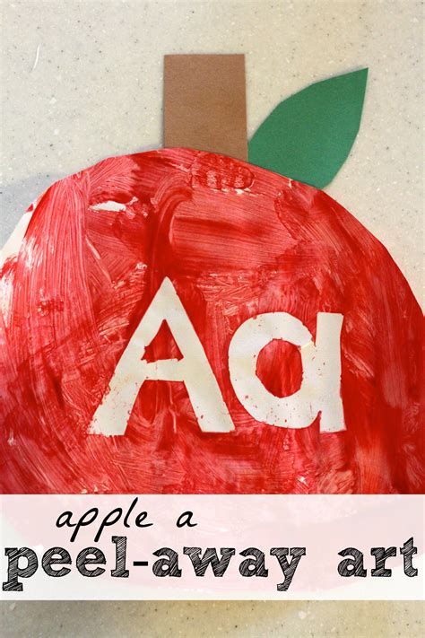 Apple "A" Peel-Away Art | Alphabet activities, Creative writing for ...