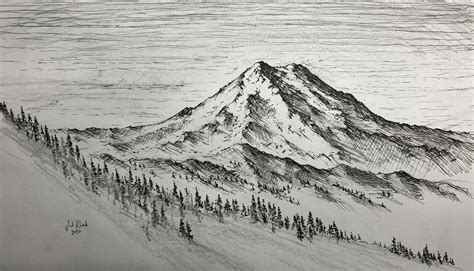 Mountainscape Sketch | Landscape drawings, Landscape sketch, Abstract ...