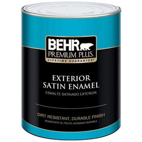 BEHR Premium Plus 1-Qt. Deep Base Satin Enamel Exterior Paint-934004 ...