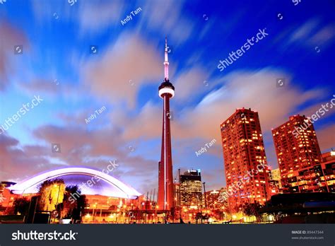 Toronto Cn Tower At Night Stock Photo 89447344 : Shutterstock