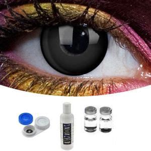 Blackout Contact Lens Complete Set | Halloween contact lenses, Contact ...