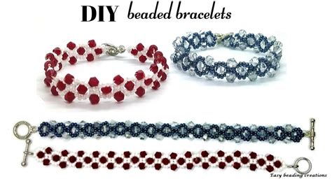 Easy beaded bracelet pattern for beginners. DIY beaded bracelet ...