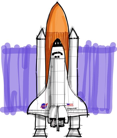 Space Shuttle Drawing at GetDrawings | Free download