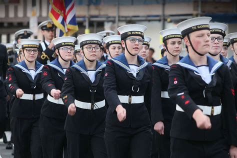 Sea cadets march through Stratford marking Trafalgar Day