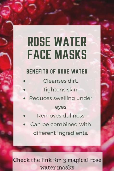 Rose water has many benefits. It can be combined with different ...