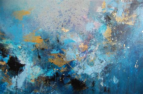 Original abstract painting, blue abstract painting, modern canvas art ...