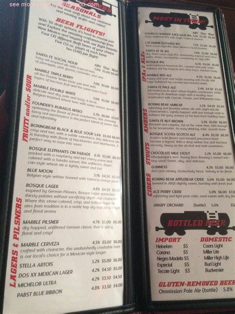 Online Menu of BOXCAR Restaurant, Santa Fe, New Mexico, 87501 - Zmenu