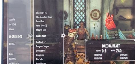 Has anyone seen this before? Daedra heart for sale in whiterun alchemy ...