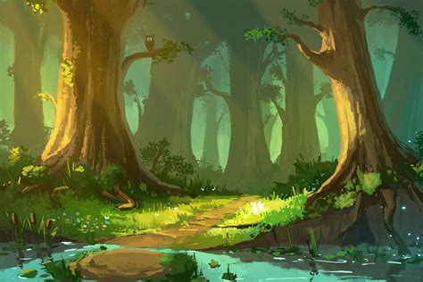 Scenery Background, Forest Background, Background Drawing, Landscape ...