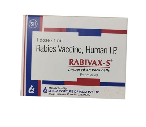 Rabivax-S Human Rabies Vaccine, Prescription, Treatment: To Prevent ...