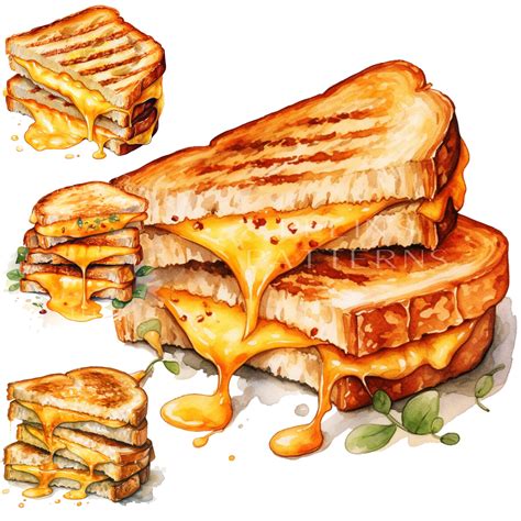 Cheese Sandwich Png Clipart - Etsy