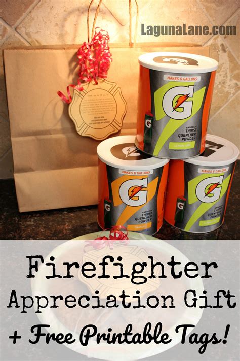 Firefighter Appreciation Gift + Free Printable Tags! - Laguna Lane