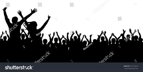 Crowd Party Silhouette Stock Vector (Royalty Free) 772118473 | Shutterstock