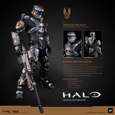 1/6th Scale Halo UNSC Spartan Recruit - Bambaland Exclusive pre-order ...