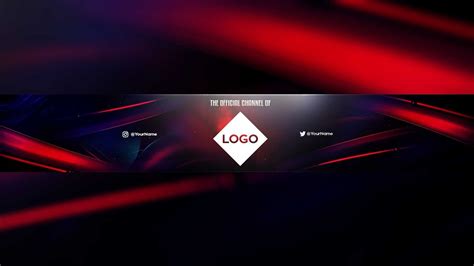 [FREE] Red + Blue Youtube banner template + How to edit! - YouTube