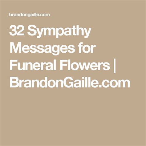 33 Sympathy Messages for Funeral Flowers | Funeral flower messages ...