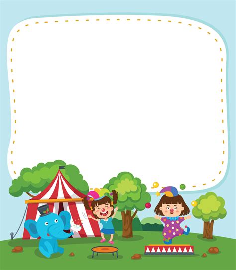 Empty banner template with circus show illustration 22994561 Vector Art ...