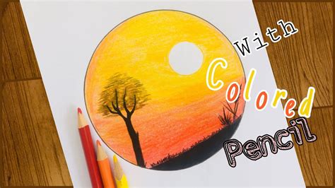 Stunning Sunset Color Pencil Drawing: See the Breathtaking Results!