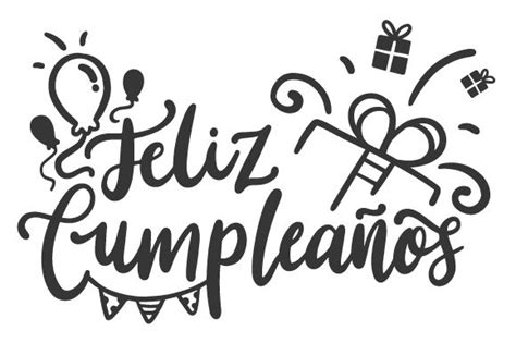 Feliz Cumpleaños - Creative Fabrica | Letras feliz cumple, Dibujos de ...