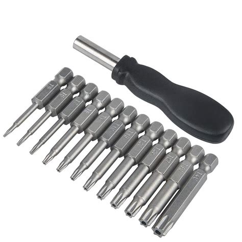 Buy 12 Pack Torx Head Screwdriver Bit Set,YuCool 1/4 inch Hex Shank T5 ...