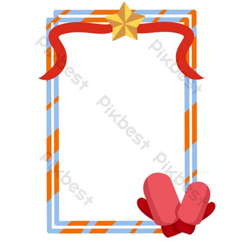 Cartoon Drawing Christmas Rectangle Border PNG Images | PSD Free ...