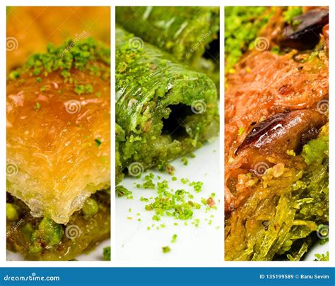 Turkish Desserts, Baklava, Roll and Kadayif Stock Image - Image of ...